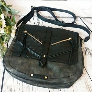 5/$25 A+ Gray and Black Crossbody Messenger Bag